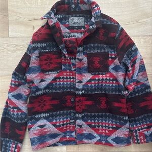 Aztec Print Jacket Brooklyn Cloth Native Diamond Stripe Jacquard Shacket